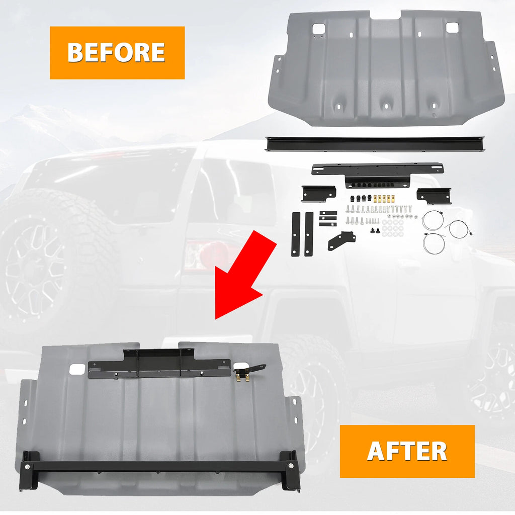 Aluminum Rear Skid Plate for Toyota FJ Cruiser (2007–2013)