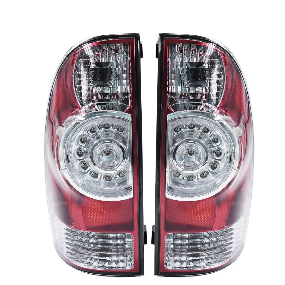 Set of 2 Clear LED Tail Lights Assembly for Toyota Tacoma (2005–2015)