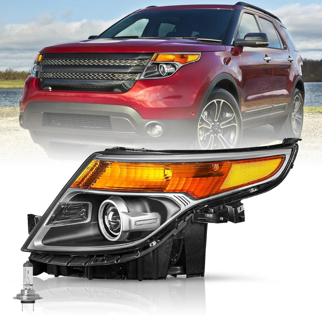 Headlight for Ford Explorer (2011–2015) Halogen Driver Side