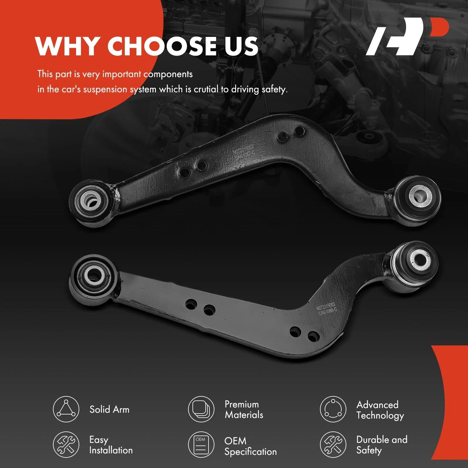 2x Rear Upper Control Arm for Toyota RAV4 (2006–2017) and Lexus NX300 (200–2017)