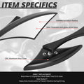 Axe Black Triangle Anti-Glare Side View Mirrors for Universal Naked Bike Cruiser