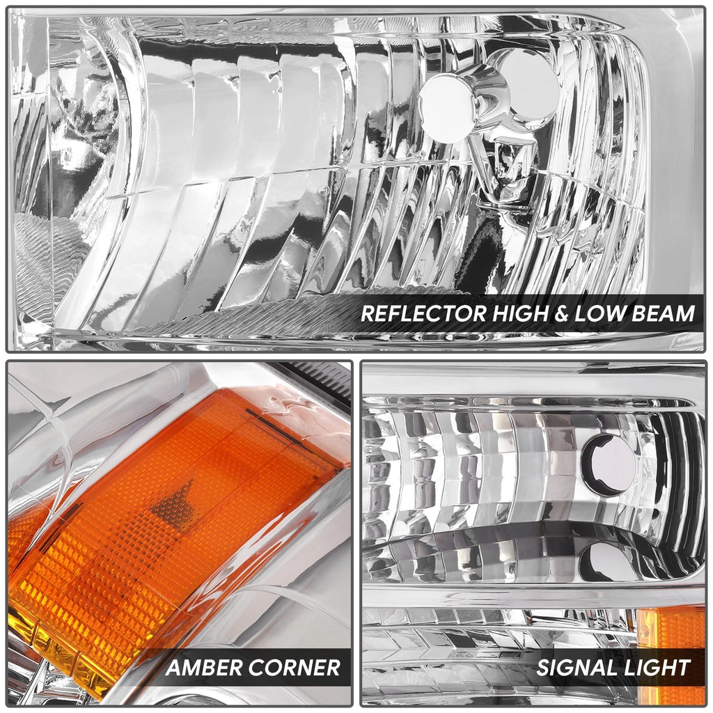 OE Style Chrome/Clear Headlight for Ford E150-E750 (2008–2021) - Driver Left