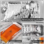 OE Style Chrome/Clear Headlight for Ford E150-E750 (2008–2021) - Driver Left
