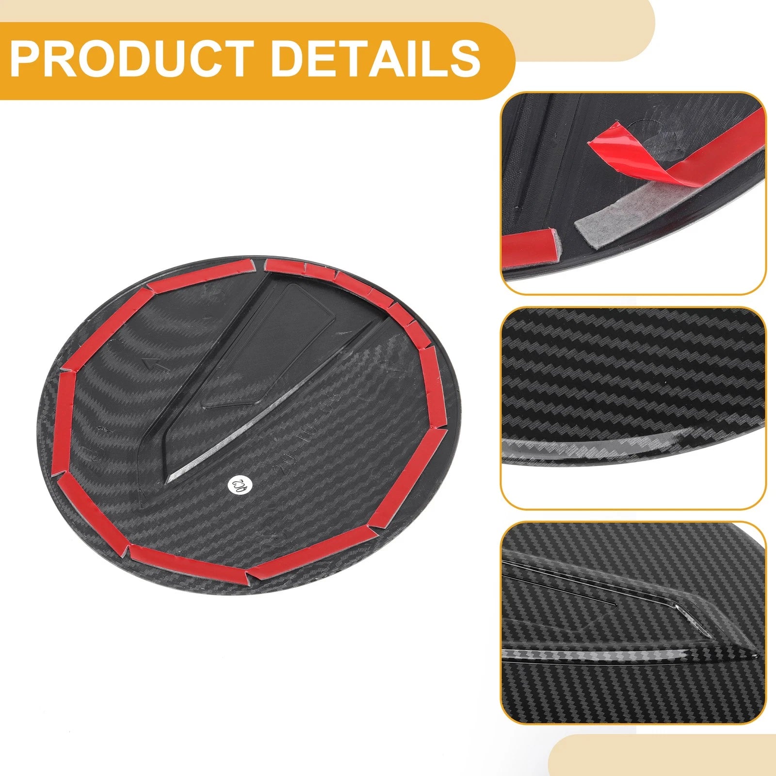Fuel Tank Door Cap for Chevy Blazer (2020–2025) Carbon Fiber Black