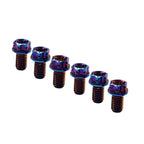 6pcs M8x10mm Titanium Torx Head Flange Bolts for Motorcycle Bike