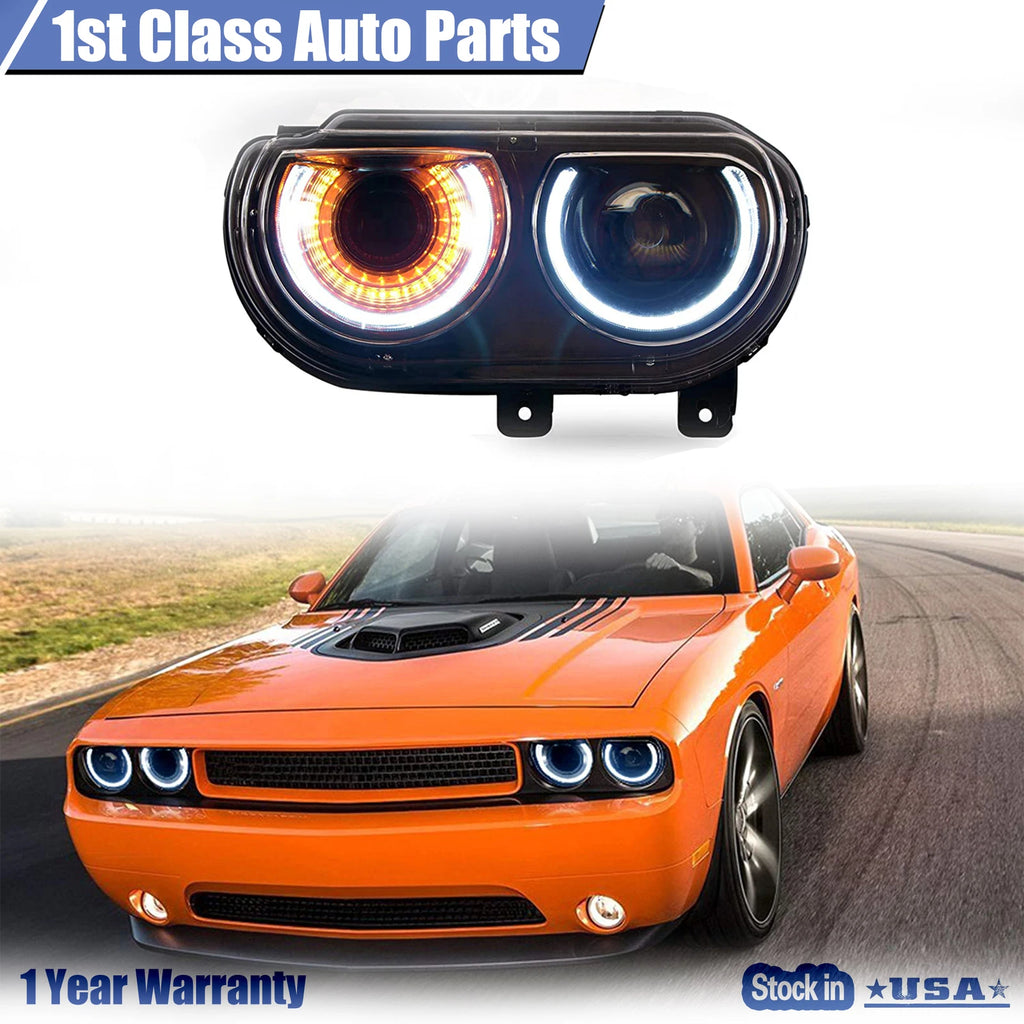 Halogen Headlight for Dodge Challenger (2015–2020) Driver Side
