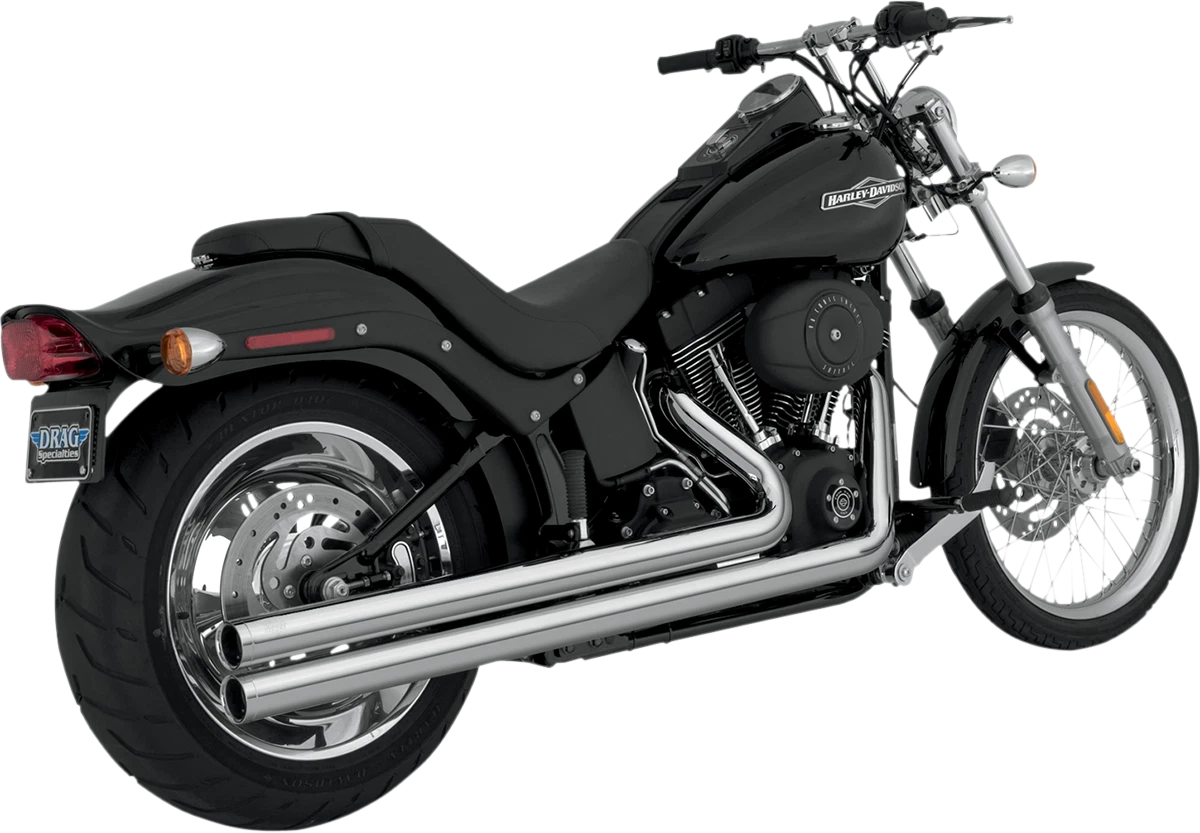 Vance & Hines Big Shots Long Chrome Exhaust for Harley Softail (1986–2011)