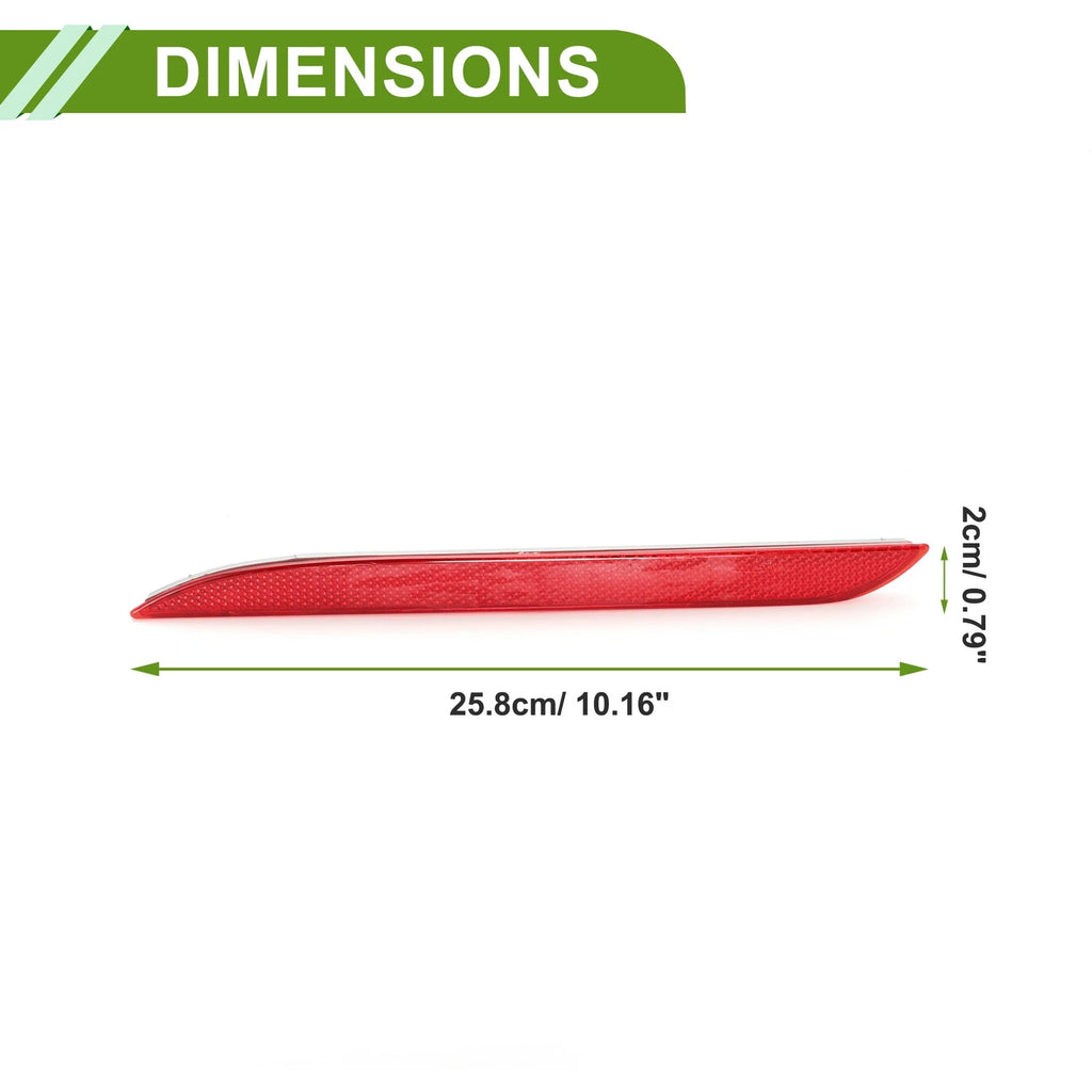 Bumper Reflector No.FR3Z15A449A for Ford Mustang (2015–2017) Red Rear Left