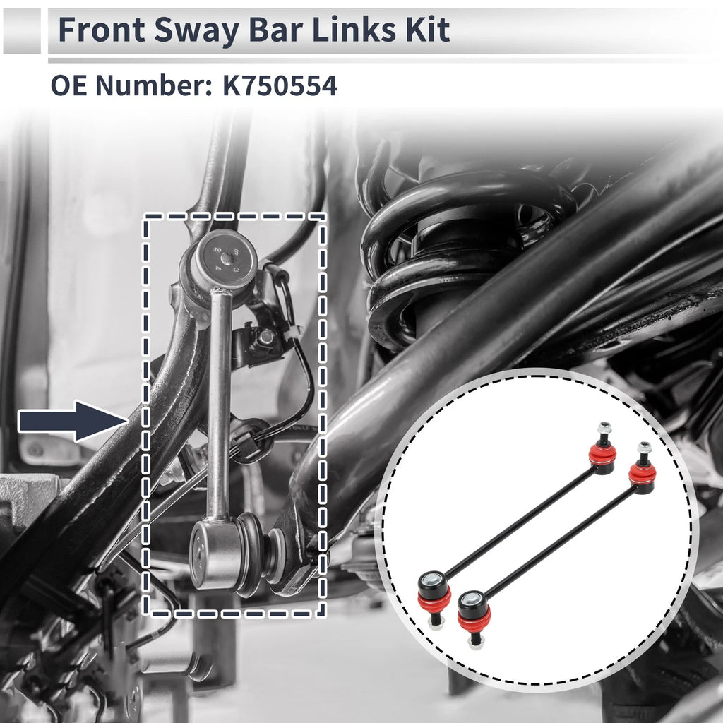 Set of 2 Front Stabilizer Bar Links for Ford C-Max (2013–2014) No.K750554