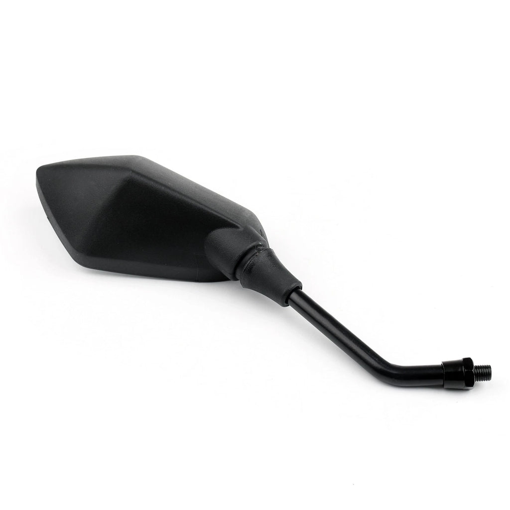 10mm Black Rear View Side Mirrors for Honda Suzuki Kawasaki (Fitment)
