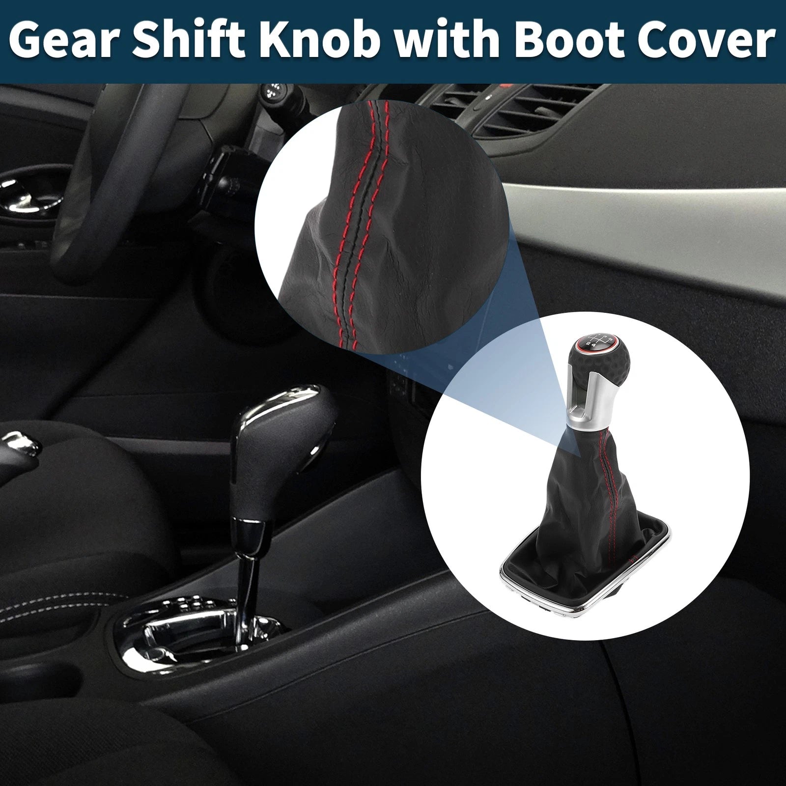 5 Speed Gear Shifter Knob with Cover for Volkswagen Golf MK4 (1999–2005)