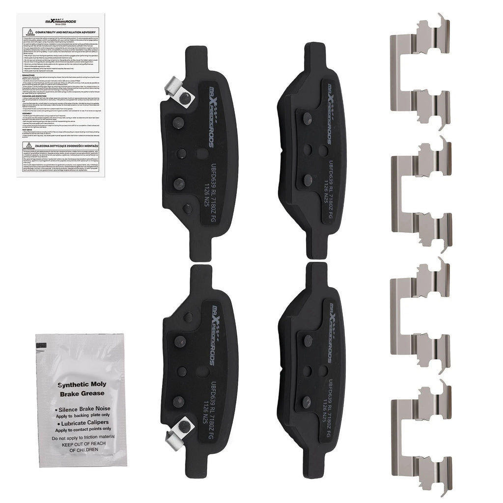 Set of 4 Rear Ceramic Brake Pads for Pontiac G5 G6 Pursuit/Saturn Aura Ion D1033