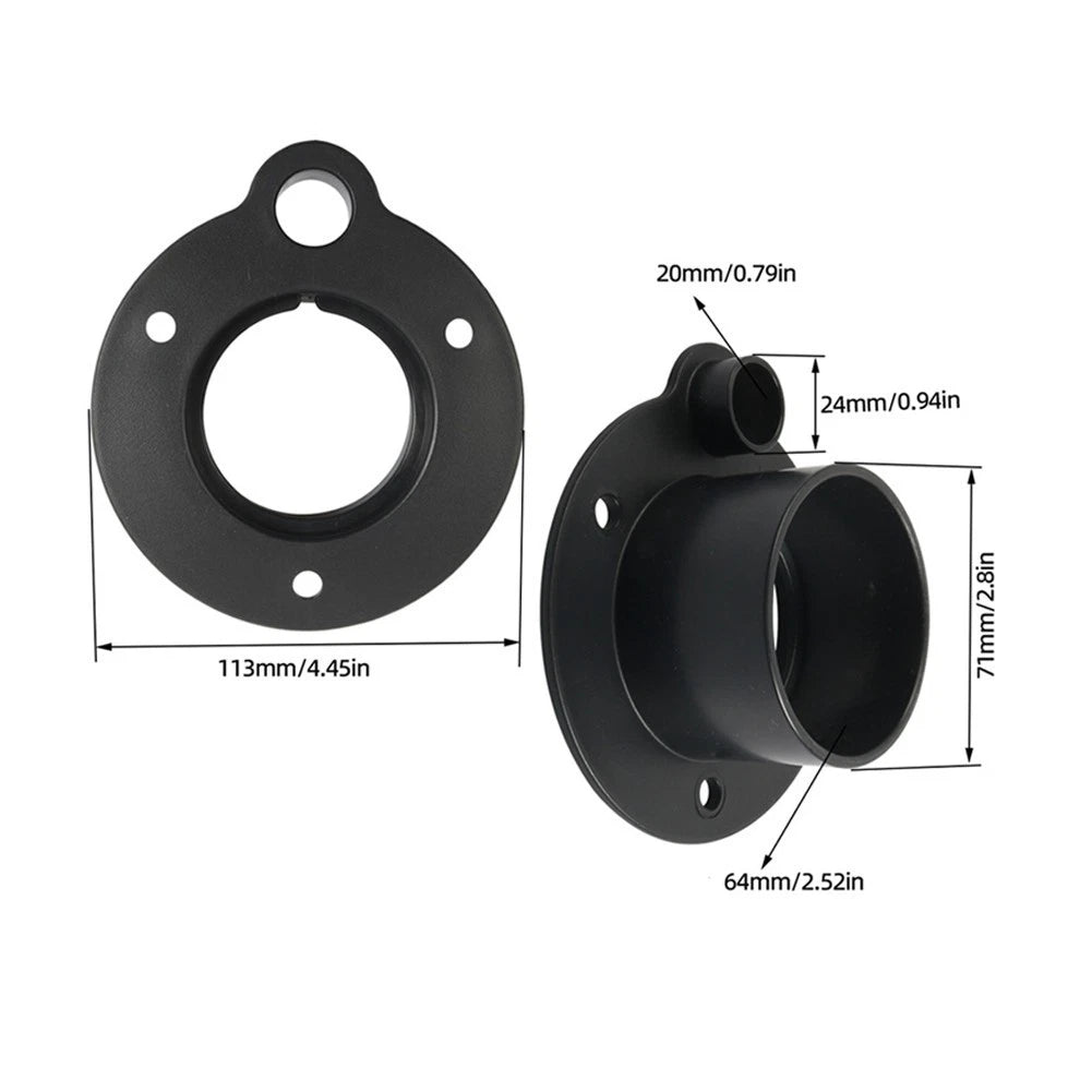 Rigging Hose Flange for Small Boat Outboard Fuel and Cable Systems