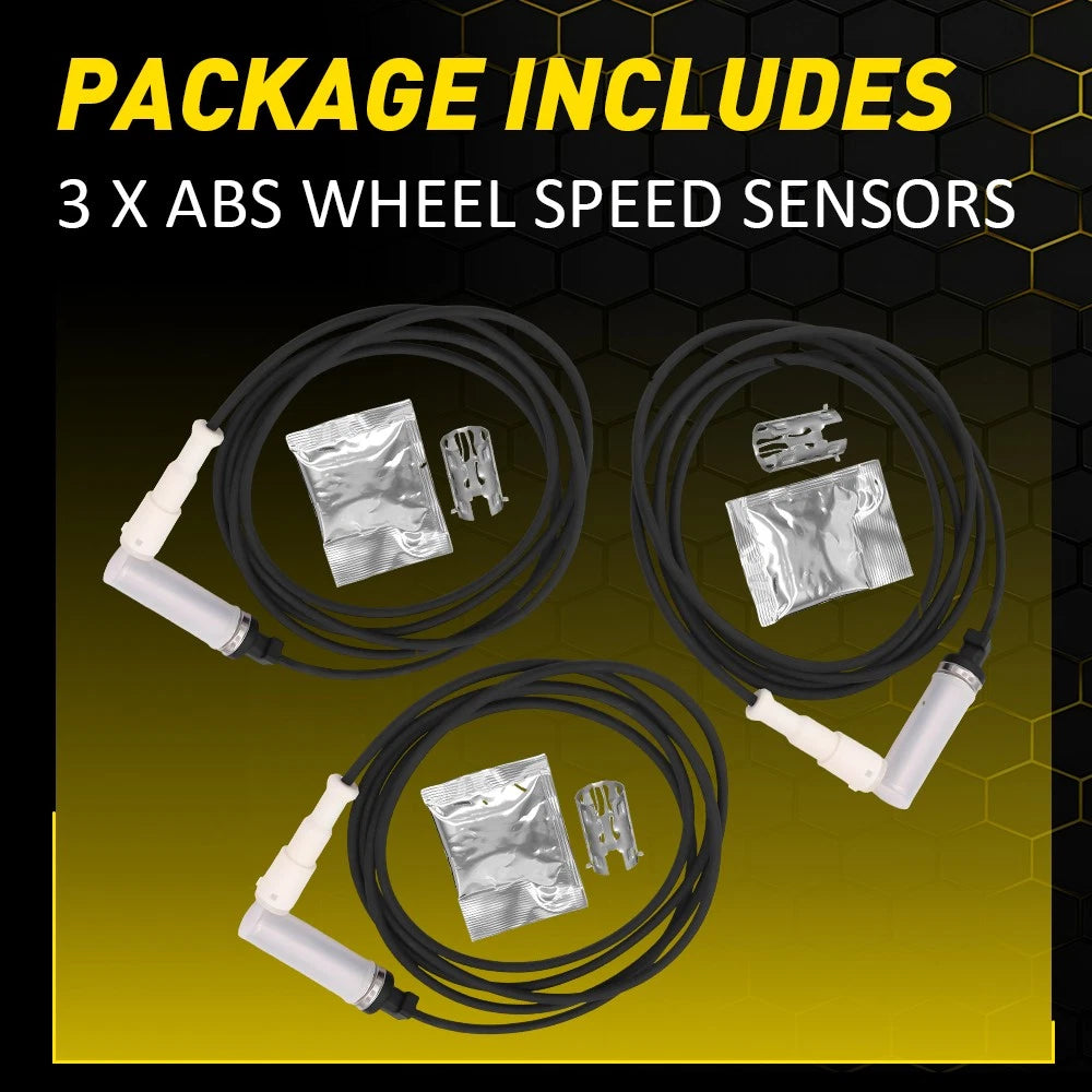 3X Wheel Speed Sensor for Freightliner Cascadia, Kenworth, Peterbilt (2008–2016)