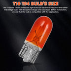 100PCS 194 Halogen Signal Wedge Bulb T10 168 Amber for Universal (12V)