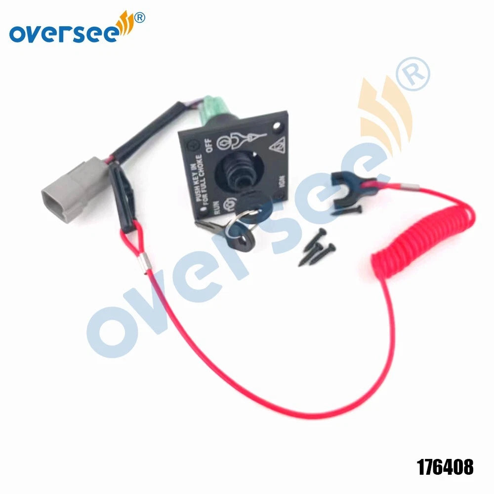 Single Engine Ignition Starter Cut Off Key Switch Kit for Johnson (W/CO)
