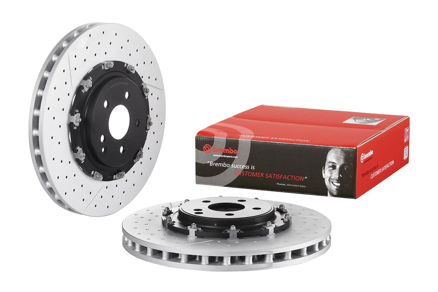 Brembo Drilled Slotted PVT Disc Brake Rotor for MB R230 W219 (2003–2012)