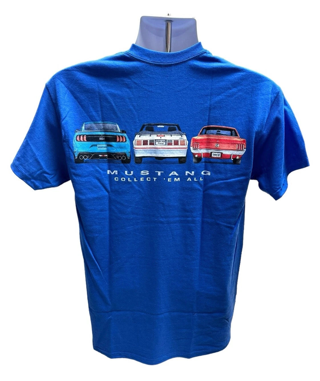 Ford Mustang Collect Em All Blue T-Shirt for Ford Mustang (1965–2024)