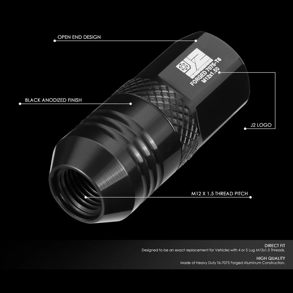 Set of 20 Open End Lug Nuts M12 X1.5 21mm OD for Multiple Models