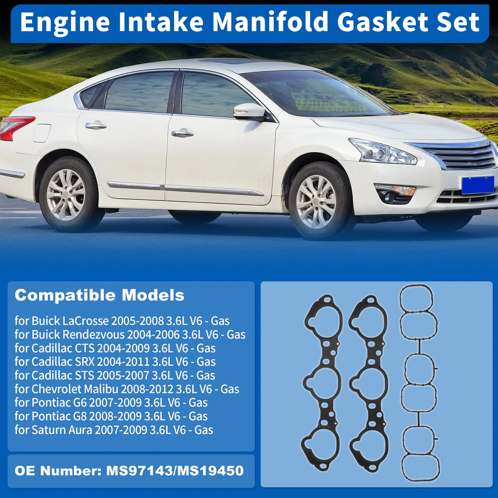 Intake Manifold Gasket Set for Nissan Altima (2007–2018) MS97143/MS19450