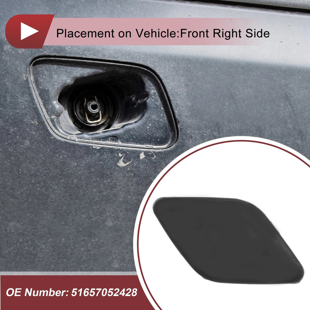 Front Right Bumper Trim Nozzle Cover for BMW X6 (2008–2014) No. 51657052428 Black