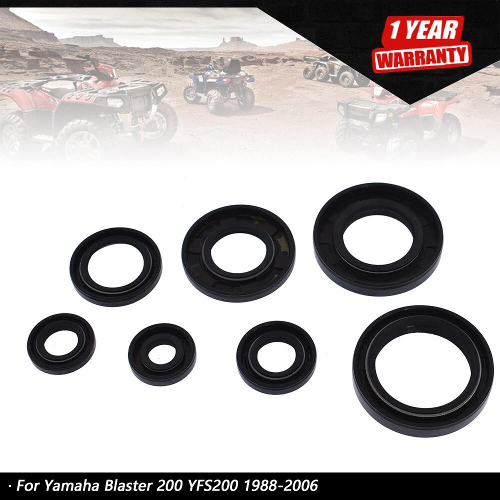 7 Piece Oil Seal Set for Yamaha Blaster YFS200 (1988â2006)