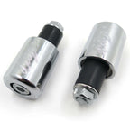 Bar Ends for Kawasaki Ninja EX500 EX650R ZX6R-636 ZRX1100 ZZR1200 (Chrome Rubber)