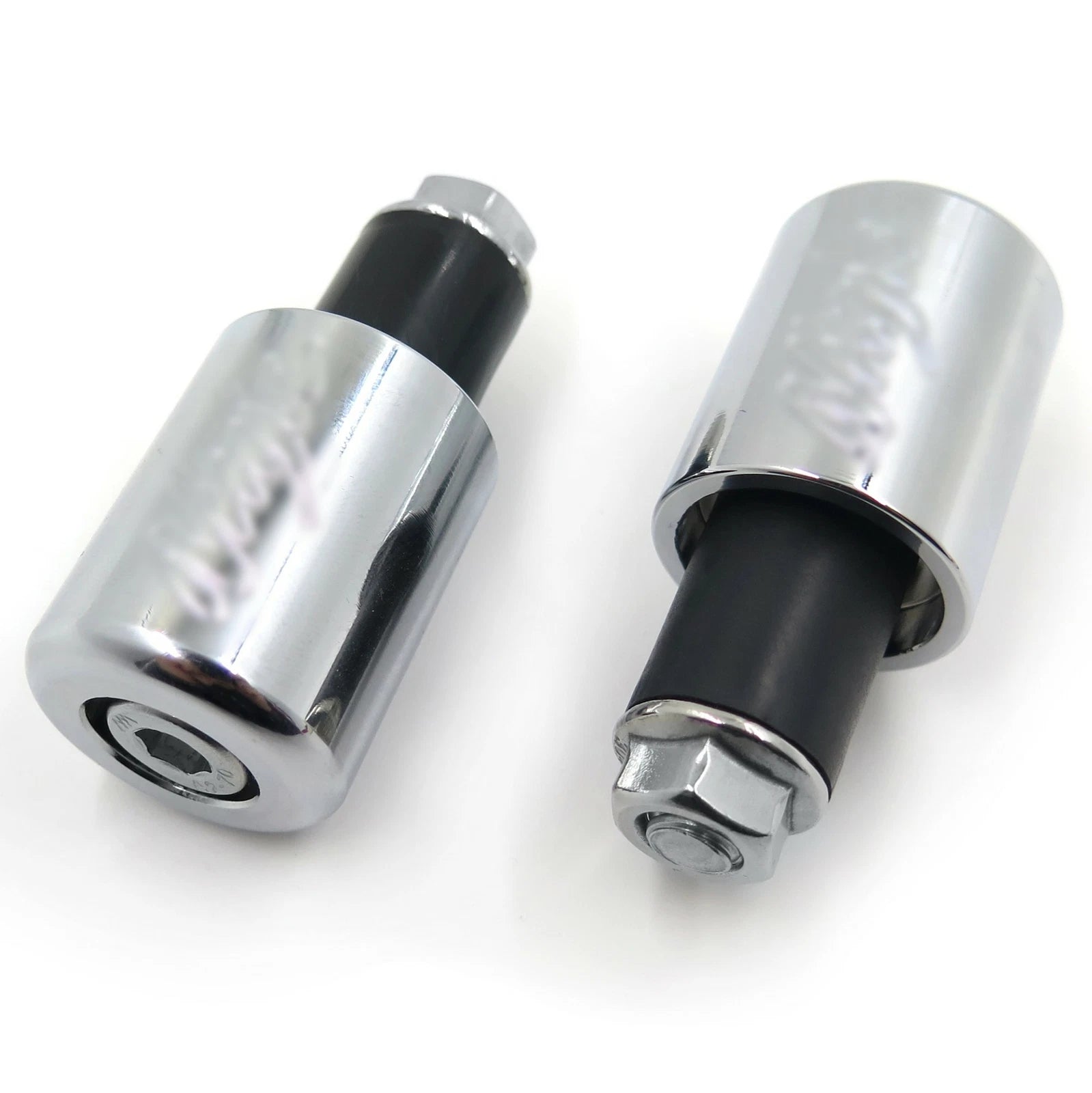 Bar Ends for Kawasaki Ninja EX500 EX650R ZX6R-636 ZRX1100 ZZR1200 (Chrome Rubber)
