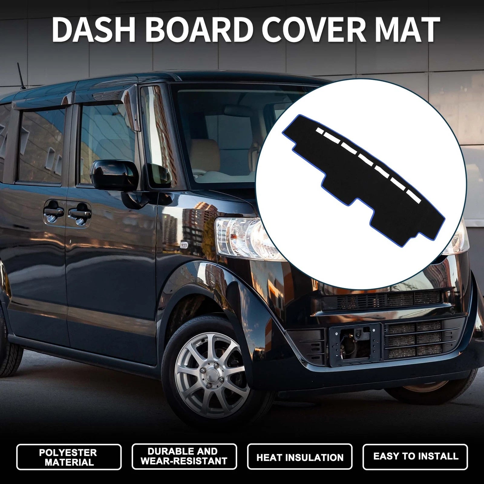 Dashboard Cover Mat for Honda N-VAN JJ1 JJ2 (2018–Present) Black Blue