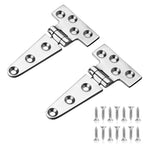 2X Heavy Duty T Hinges 150x75mm for Boat Hatch (Marine Use)