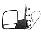 Driver Side Power Mirror for Ford Econoline (2003–2014) Manual Telescoping Black