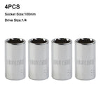 Set of 4 10mm Shallow Hexagonal Sockets for Automotive Repair Tools