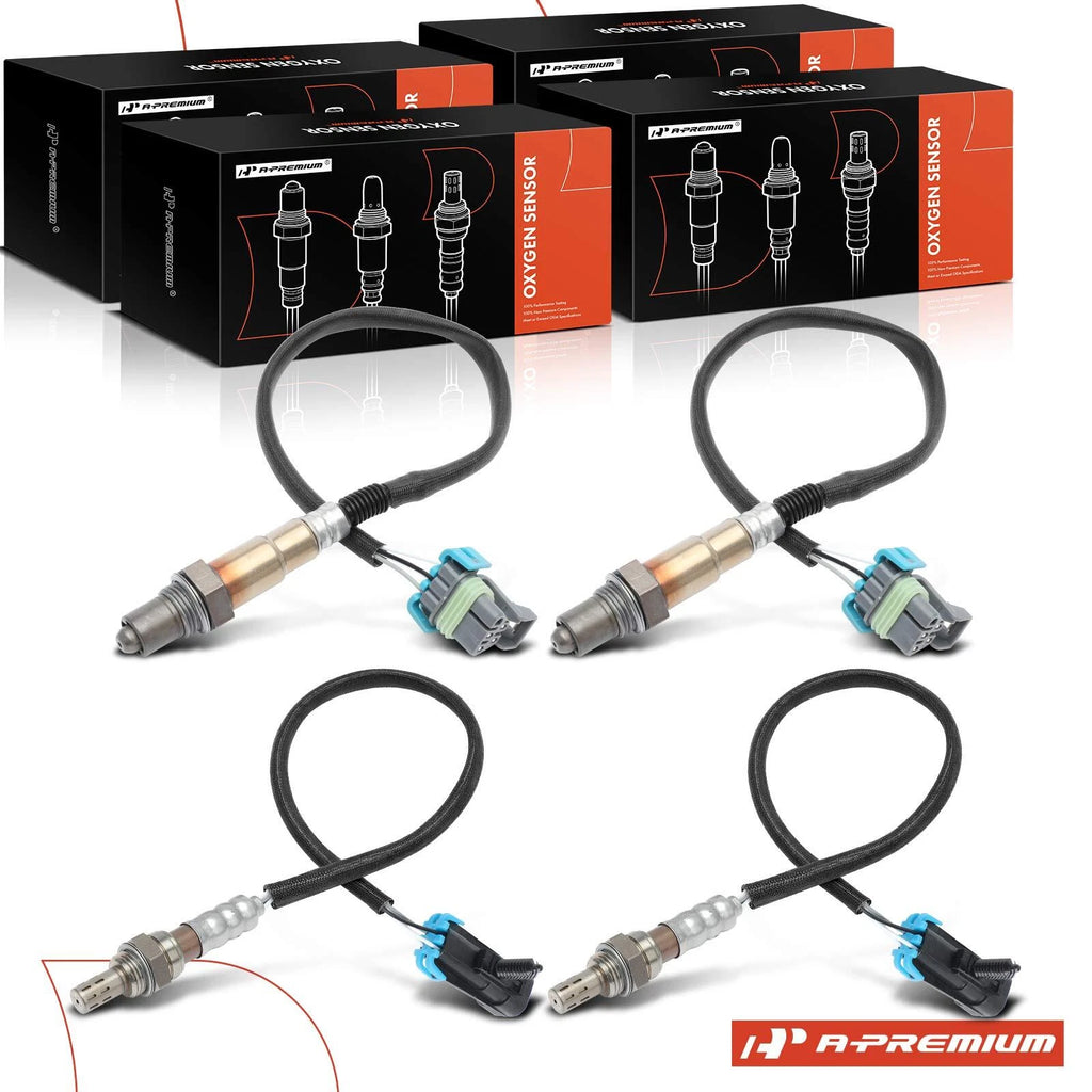 Set of 4 O2 Oxygen Sensors for Chevrolet Suburban 2500, Cadillac Escalade (2001)