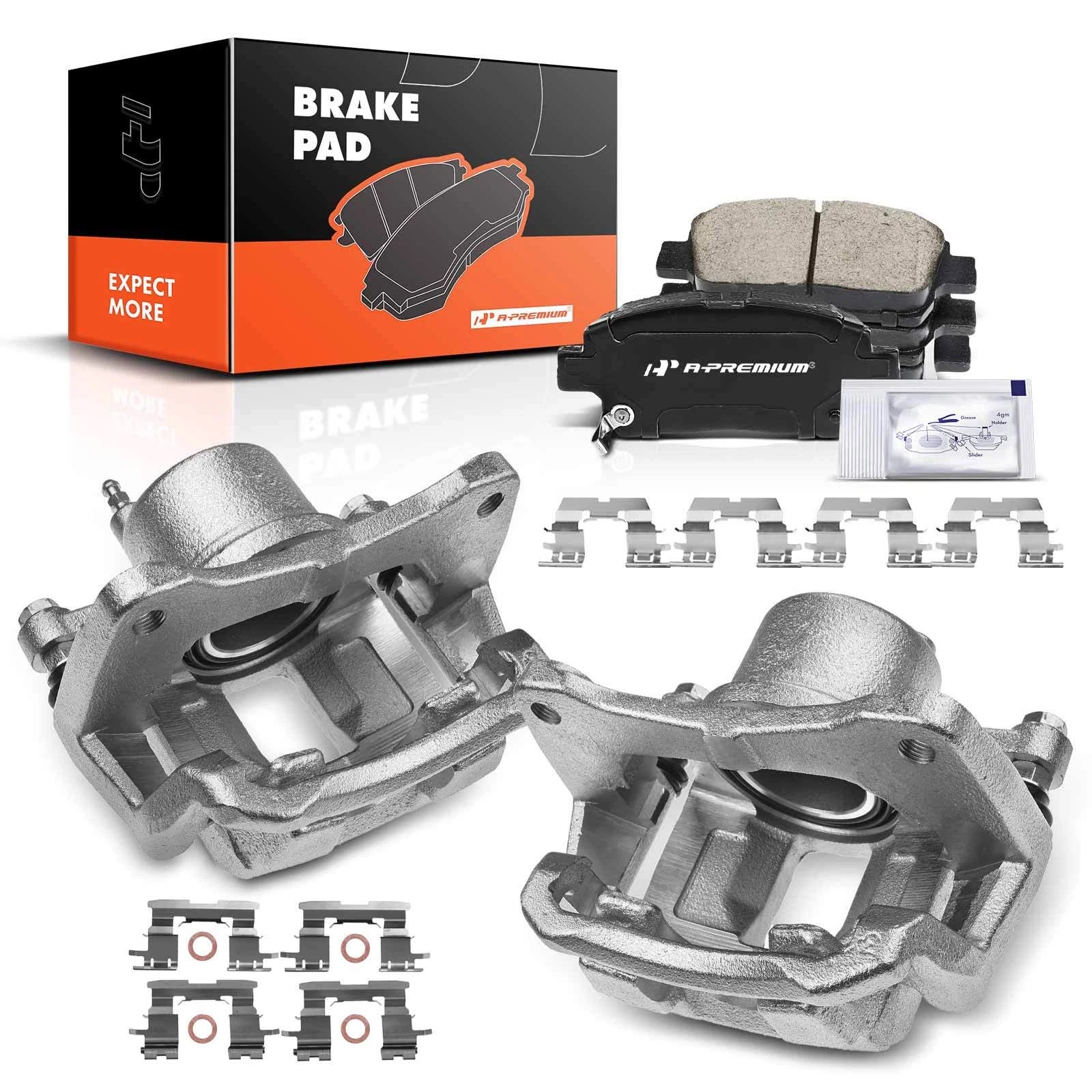 Front Brake Calipers and Pads for Toyota Prius (2001–2003)