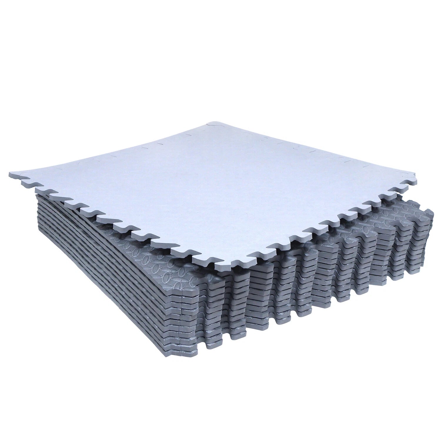 12X Interlocking EVA Foam Gym Floor Mats 24x24 - Gray