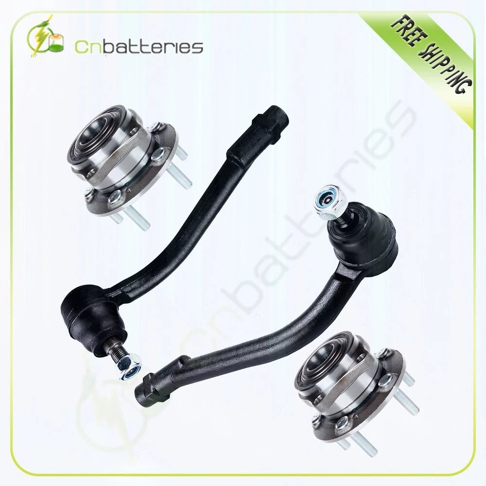 2X Front Wheel Hub & Bearing Assembly + 2X Outer Tie Rod Kit for Kia Sorento