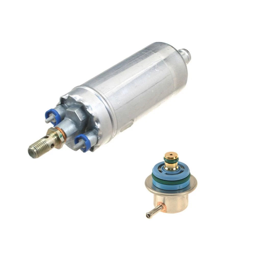Set of 2 Electric Fuel Pump & Fuel Pressure Regulator for Mercedes W202 W140
