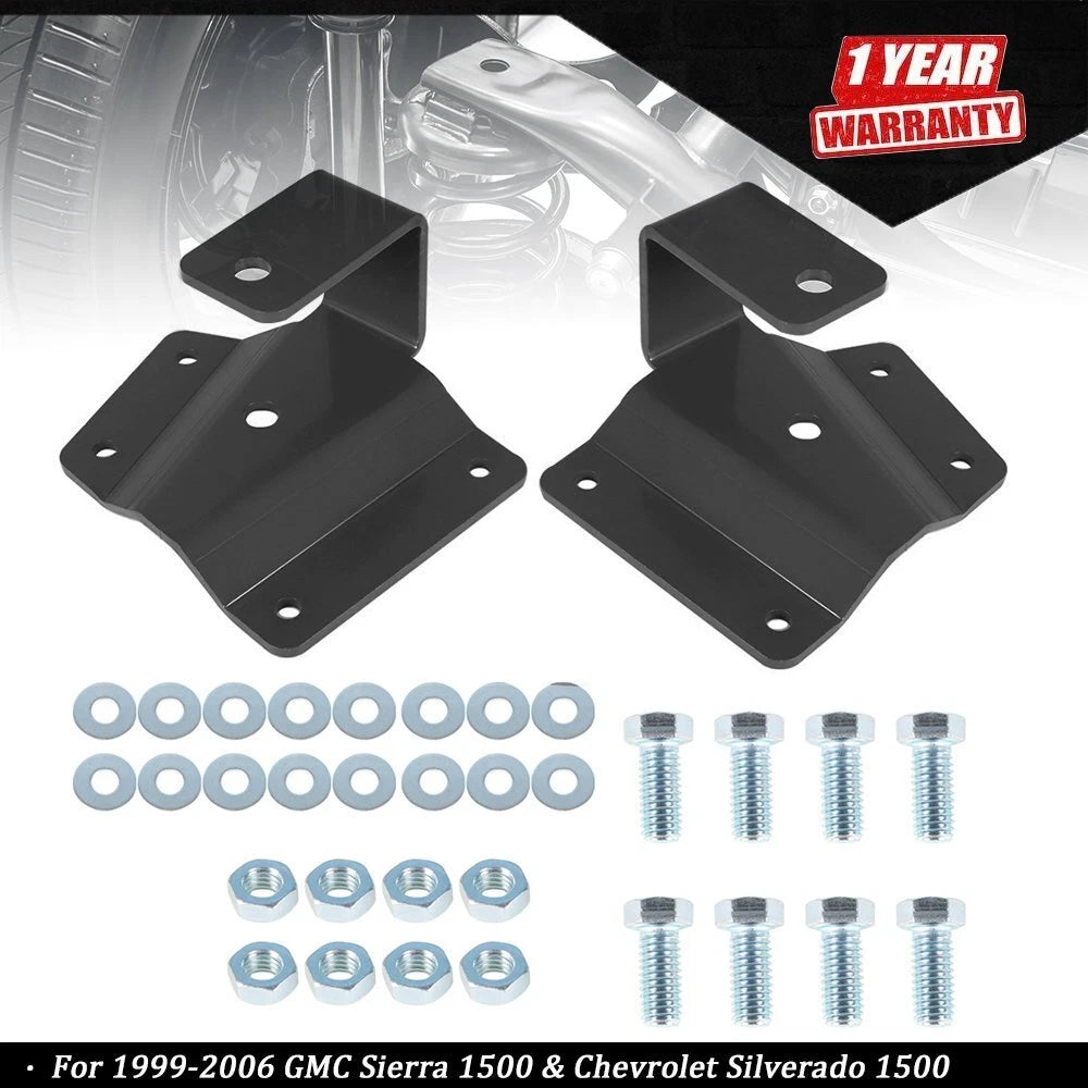 2" Rear Axle Drop Hangers for Chevy GMC 1500 Pickup 2WD (1999–2006)