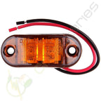 20X Amber Oval Side Marker Lights for Trailer Truck (2.5")