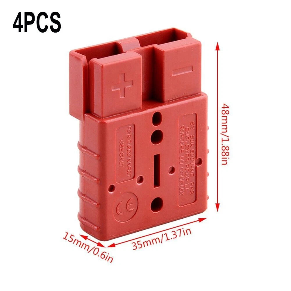 Set of 4 Secure Crimped Soldered Cable Terminals 50 Amp Power Connector