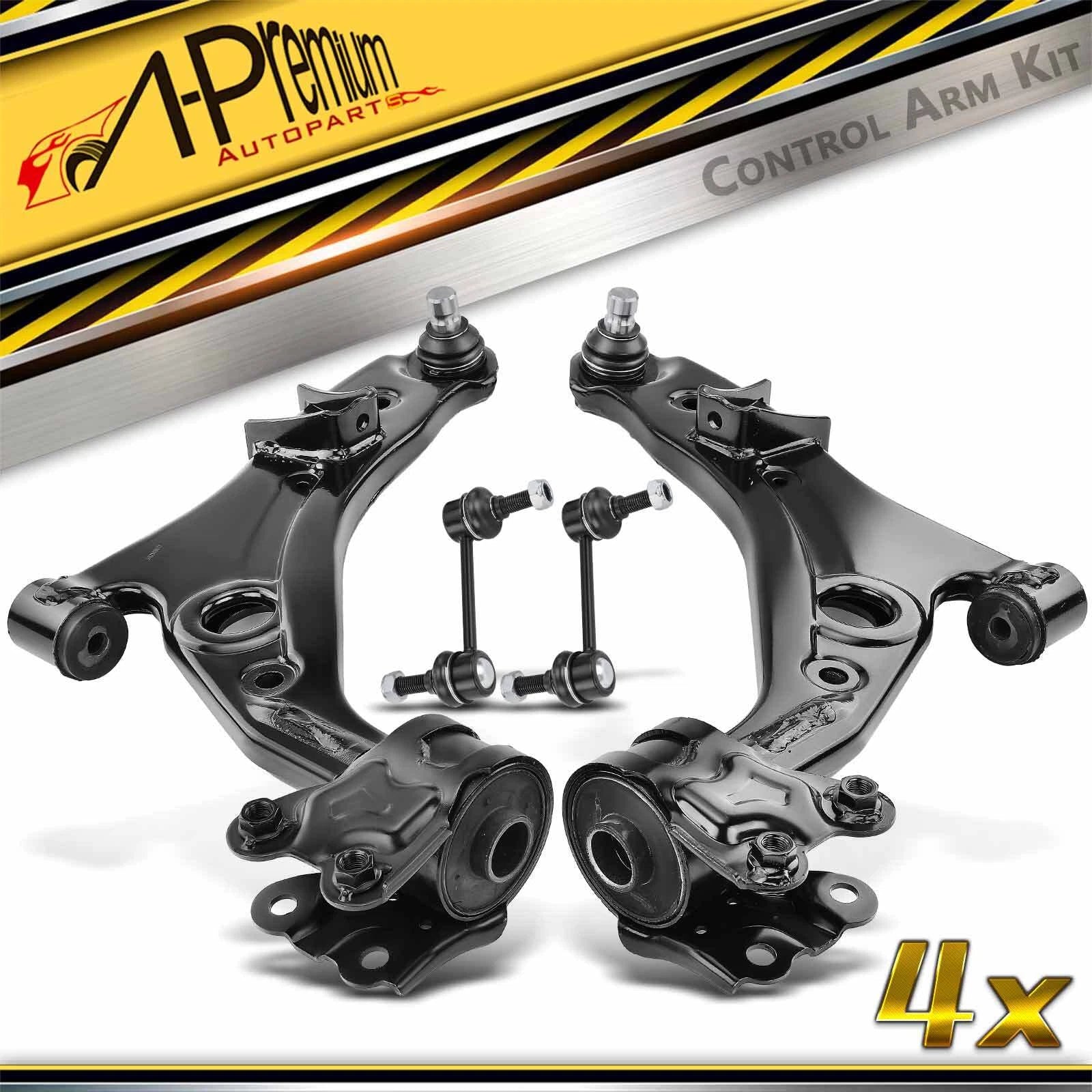 Set of 4 Front Lower Control Arm Sway Bar Links for Ford Lincoln MKX 
