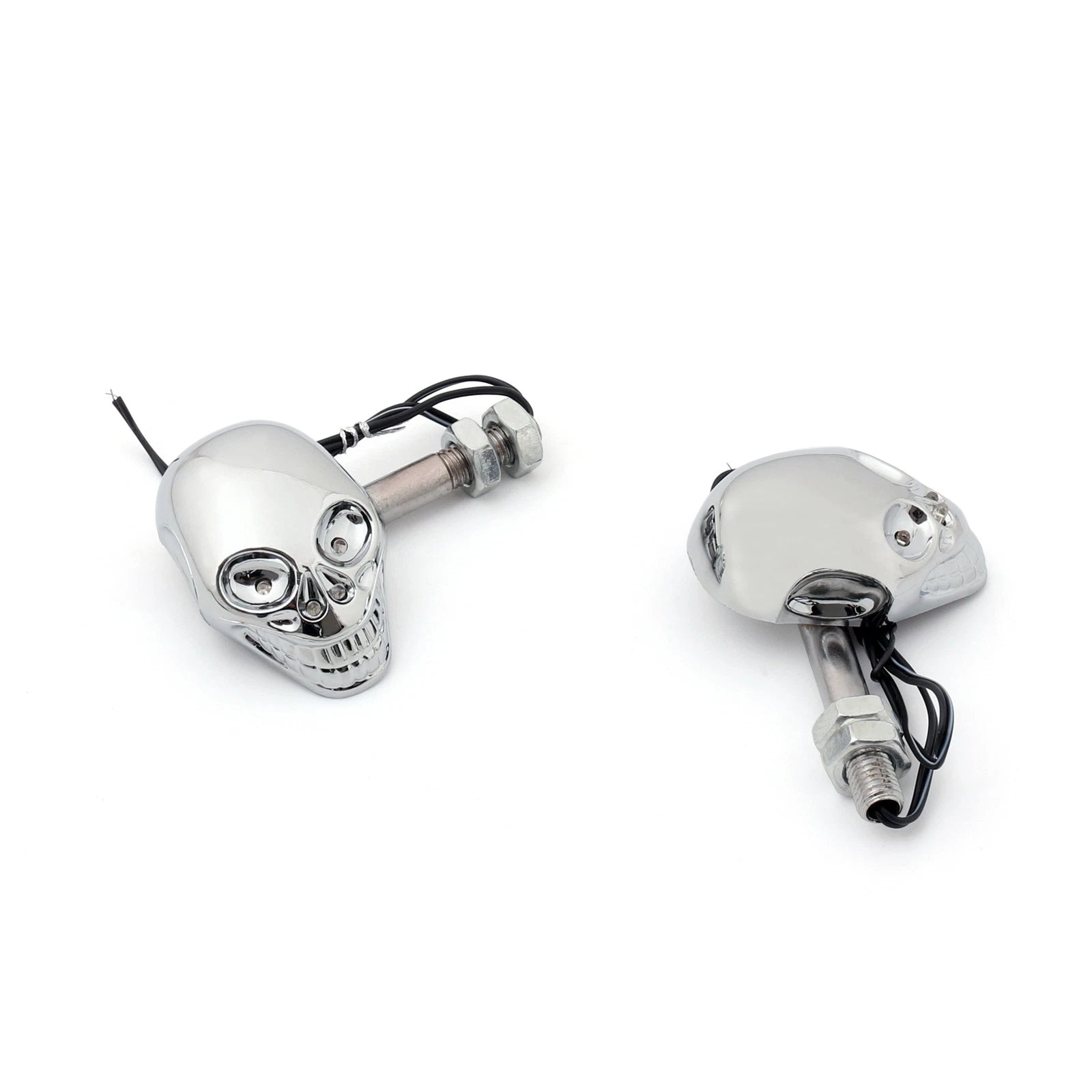 LED Skull Head Turn Signal Indicator Blinker for Motorcycle (12V)