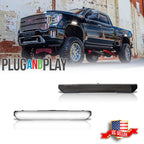 2X Smoke White LED Front/Rear Side Marker Lights for GMC Sierra 2500 3500 (2020–2024)