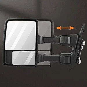 Driver Side Towing Mirror for Ford Super Duty (2008–2016) - Black Smoked
