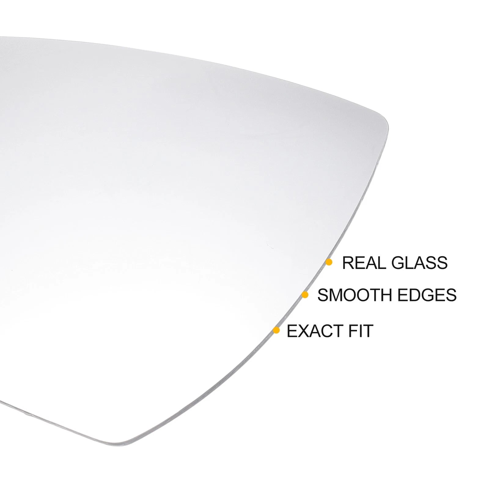 Left Side Heated White Mirror Glass for Hyundai Tucson (2016–2019)