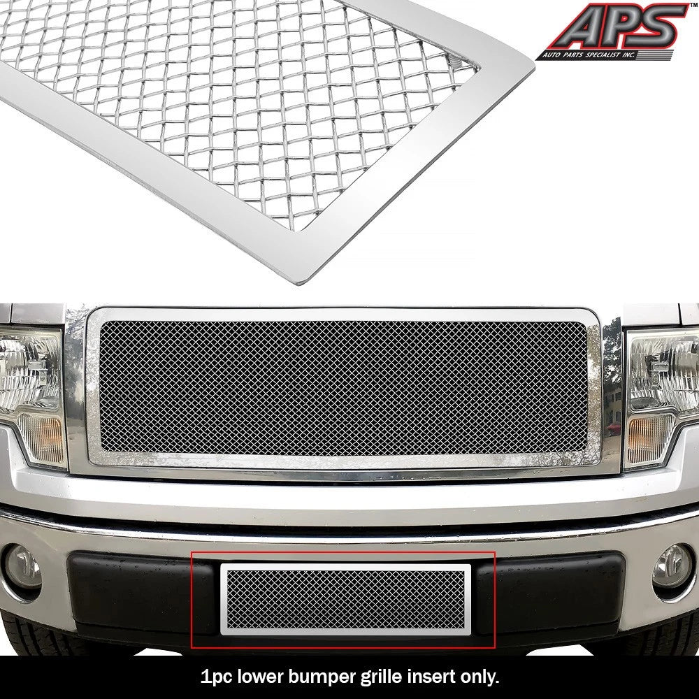 Stainless Steel Chrome Mesh Grille Insert for Ford F-150 (2009-2014)