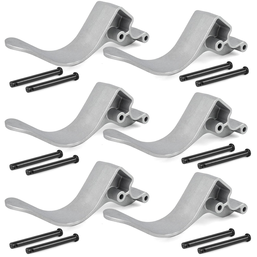 Set of 6 Easy-Off Aluminum Tarp Stops with 12 Clevis Pins for Tarp Use