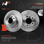 Front Disc Brake Rotors & Ceramic Pads for BMW 525i 2001–2003 528i 1997–2000