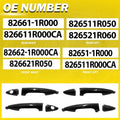 Set of 4 Outer Exterior Door Handles for Hyundai Accent (2012–2017)