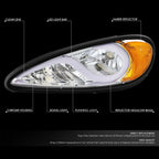 LED DRL for Pontiac Grand Am (1999–2005) Chrome Housing Amber Side Lamp